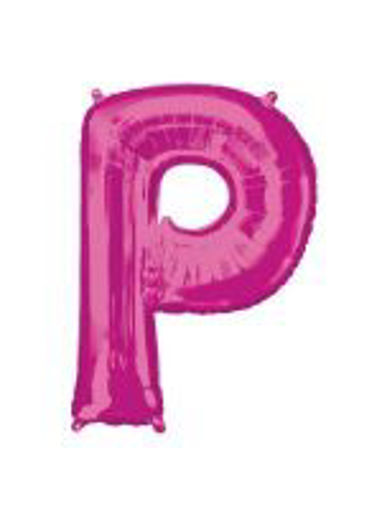 Picture of PINK LETTER P FOIL BALLOON